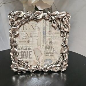 RARE FIND Gorgeous Heavy Pewter Signed Arthur Court 1995 Cala Lily Picture frame
